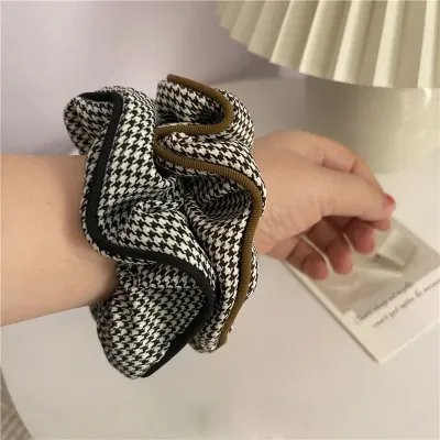 Korean Style Retro Colored Women Girls Hair Scrunchies Set (3 pcs)
